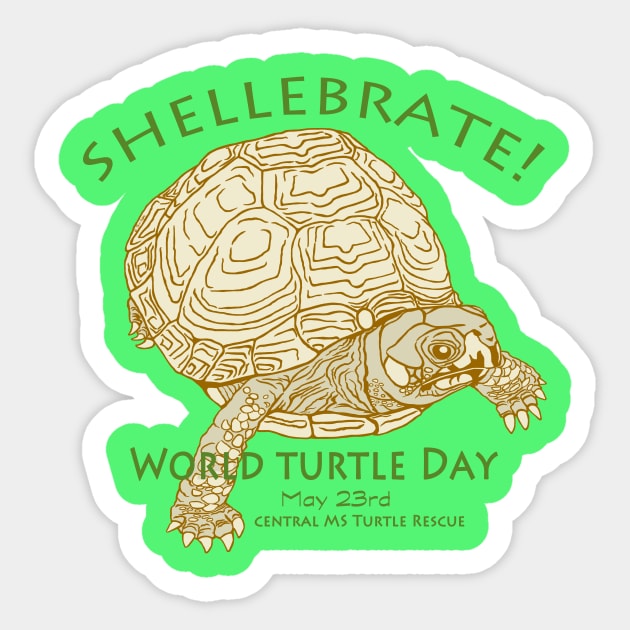 World Turtle Day - Box Turtle Sticker by CMTR Store